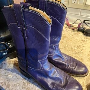 Justin Boots Vintage Purple Western Boots